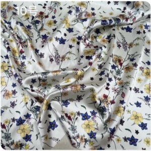 19momme Elastic silk fabric digital printing silky flowing silk silk shirt dress cheongsam fabric