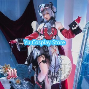 Yu-Cosplay Game Genshin Impact Code M Cosplay Costume Women Cute Dress Party Suit With Hat Halloween Uniforms Anime Clothing