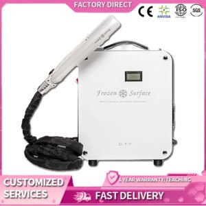 Professional Ice Cold Frozen Cryotherapy Flat Iron Nano-Cryo Hair Repair & Straightening Salon-Grade Cool Treatment Device