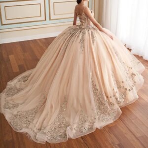 AQ223 Customized Mexican Sweet 15 16 Girl Quinceanera Dress V Neck Lace Applique Women Prom Party Dress Vestido De xv Anos