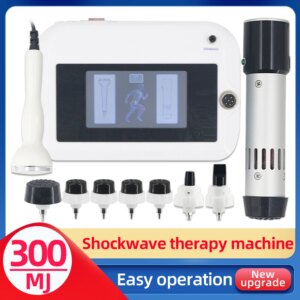 300mj Shockwave Therapy Machine With 7 Heads Pain Relief Body Massage ED Treatment Relax 2in1 Ultrasound Physiotherapy Device