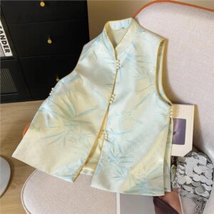 New Chinese waistcoat with improved top vest light female style coat