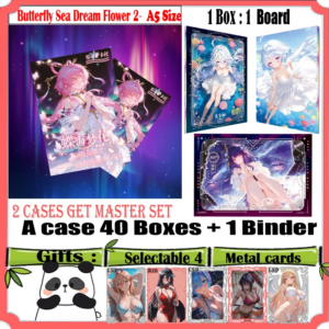 Newest Goddess A5 Size Card ‘ Butterfly Sea Dream Flower ‘ Hobby Board Genshin Rare Collectible Gift Featuring Hutao & Gany