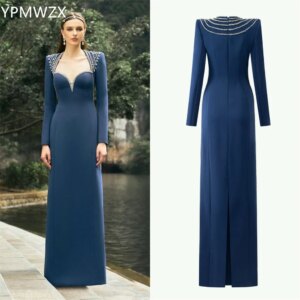 Customized Prom Gown Evening Women Party Occasion YPMWZX Sweetheart A-line Floor Length Skirts Bead Bespoke Dresses For