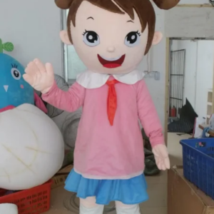 New Adult Hot Sale Foam Little Girl Doll Fancy Cartoon Mascot Costume Plush Christmas Fancy Dress Halloween Mascot Costume