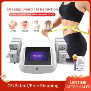 Lipo Laser Machine 14 Pads Lose Fat Tender Skin Anti-aging Anti-wrinkle Body Weight Loss Shaping Slimming Reduce Cellulite