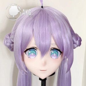 (AL430)Customize Character Crossdressing Female/Girl Resin Full/Half Head With Lock Anime Cosplay Japanese Animego Kigurumi Mask