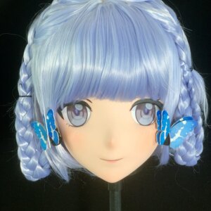(AL48)Customize Character Female/Girl Resin Full/Half Head With Lock Anime Cosplay Japanese Animego Kigurumi Mask