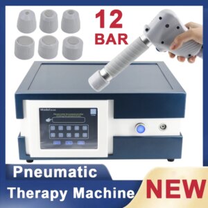 12 Bar Pneumatic Shockwave Therapy Machine For Body Massage ED Treatment Relief Pain Physiotherapy Massager Shock Wave New
