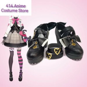 New Anime Hololive Vtuber Maria Marionette Cosplay Shoes Boots Halloween Aksesori Dibuat Sesuai Pesanan