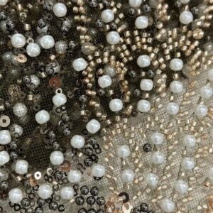 Wholesale High Quality African French Beaded Lace Fabric 2025 Sewing Sequins Embroidery Nigeria Lace Fabric for Party Dresses