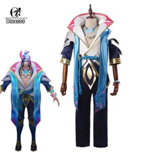 ROLECOS Game LOL Spirit Blossom Aphelios Cosplay Costume Aphelios New Skin Women Uniform Halloween Party Fullset Outfit Suit