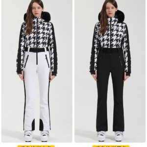 2025 new luxury ski suit female extreme cold slim double board thickened warm outdoor sports advanced sense of ski suit