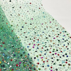 African Tulle Lace Fabric 2025 High Quality Lace 5 Yards Luxury Stones Lace Fabric Embroidered Lace For Bridal Dress Lace Fabric