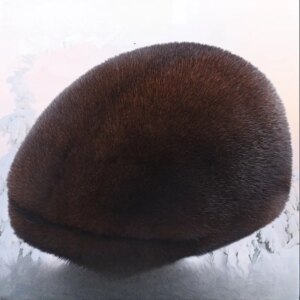 Men’s real fur medium old leather front hat outdoor peaked cotton