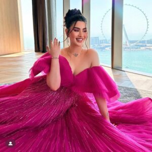 L424 New Arrival Off The Shoulder Rose Pink Beaded A-line  فساتين السهرة vestidos de fiesta  فساتين سهره evening dresses