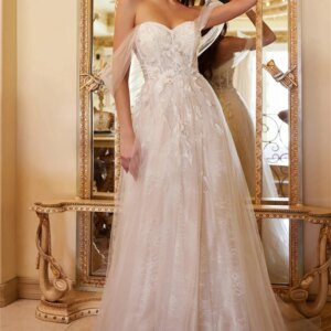 Charming Strapless Wedding Dress Simple Tulle Bridal Dress Graceful Appliqué Customized 2025 Dress Vestidos De Novia