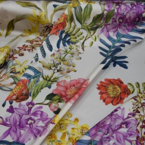 High Quality Real Silk Stretch Satin Cheongsam Dress Cloth Fabric