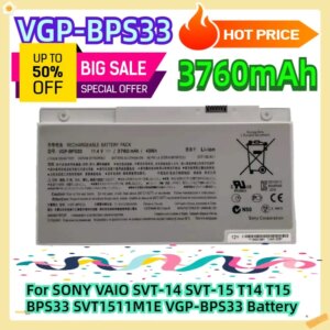 For SONY VAIO SVT-14 SVT-15 T14 T15 BPS33 SVT1511M1E VGP-BPS33 Battery