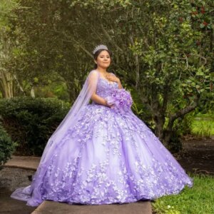 Customized Lavender Purple Off Shoulder Quinceanera Dress Lace butterfly applique Long tail Bow vestidos de 15 Quinceanera