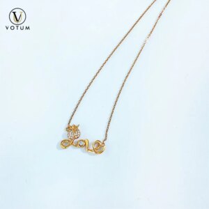 Votum Real Diamonds 18K Gold Chain Pendant Necklace Women Luxury Custom Jewellery Love Diamonds Chains Necklaces Fine Jewelry