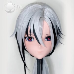 (AL24)Customize Character Crossdressing Female/Girl Resin Full/Half Head With Lock Anime Cosplay Japanese Animego Kigurumi Mask