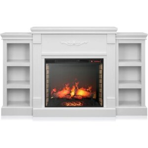 70 Inch Electric Fireplace Heater for Mantel TV Station and Media Entertainment Center, Up To 68 Inch TV
