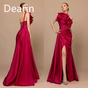 Customized Evening Dress Prom Gown Formal Party Occasion YPMWZX Strapless A-line Floor Length Skirts Ruffle Bespoke Dre