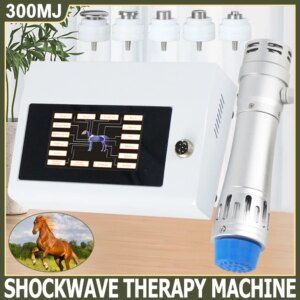 Animals Professional Shock Wave Massager Relieves Scar Tissue Pain And Tendinopathy Equine 300MJ Shockwave Physiotherapy Machine