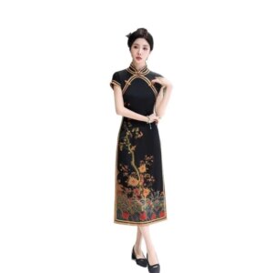Improved cheongsam dress elegant temperament mother daily