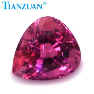 Natural Rubellite Tourmaline Pinkish Red Color Pear Shape Brilliant Cut Loose Gem Stone with GRC Certified