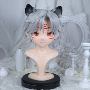 Customize Character Female/Girl Resin Kig Full Head With Lock Anime Cosplay Japanese Anime Kigurumi Mask