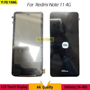 LCD Display for Xiaomi Redmi Note 11, 4G, 5G, Touch Screen Digitizer Assembly, AAA Quality, 5Pcs