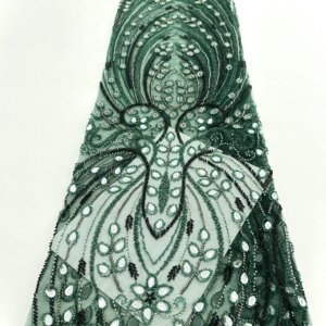 Luxury Stones African Sequins Groom Lace Fabric 2025 High Quality French Nigerian Beaded Lace Fabric For Wedding Dress Sewing