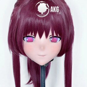 Customize Character Female/Girl Resin Kig Full Head With Lock Anime Cosplay Japanese Anime Kigurumi Mask