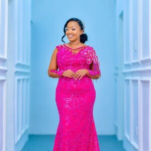 Plus Size Fuchsia Mermaid Prom Dress Lacefull Promdress Beaded Crystals Evening Formal Party Second Reception Birthday Engagemen