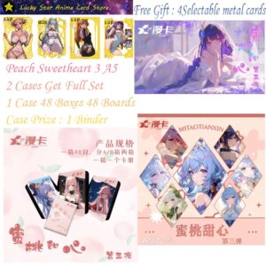 Newest Peach Sweetheart 3 A5 Goddess Story Boards TCG CCG ACG Acrylic Color Paper Dynamic Video Beautiful Card Kids Hobby Gifts