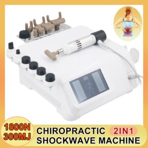 300MJ Shockwave Therapy Machine For Joint Pain Relief Treat Arthritis Portable For Improve Muscle Function 2in1 Chiropractic