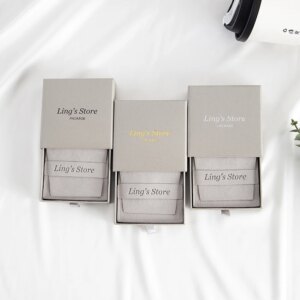 100Pcs Custom Logo Drawer Paper Boxes with Microfiber Velvet Packaging Bags Festival Gift Earrings Necklace Jewelry Storage Sack