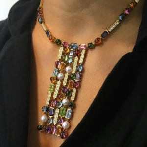 ZOCA Customized Make 925 Sterling Silver 5 Layers Tassel Drop Pendant Necklace