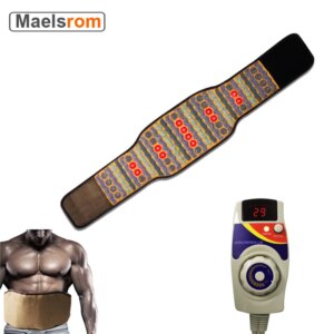 PEMF Photons Massage Infrared Heating Jade Belt Natural Crystal Chakra Balance Waist Massage Gemstones Pad Relief The Pain