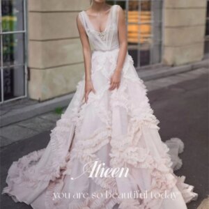 Aileen 3D Flowers Wedding Dress A-line Customized Elegant Gowns Prom Dresses 2025 Evening Gown Robe Soiree Party Women’s Gala
