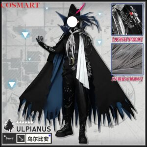 COSAMRT Arknights Ulpianus Cape Hat Cosplay Costume Cos Game Anime Party Uniform Hallowen Play Role Clothes Clothing