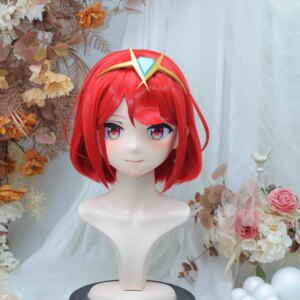 Customize Character Female/Girl Resin Kig Full Head With Lock Anime Cosplay Japanese Anime Kigurumi Mask
