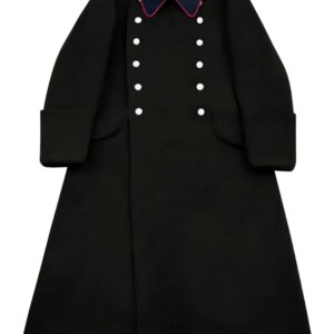 GUGM-008 WWII German Fire Police Black Wool Greatcoat