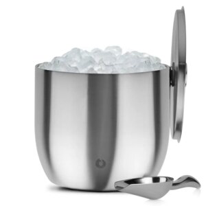 Extra Large Ice Bucket with Lid and Ice Scoop Steel