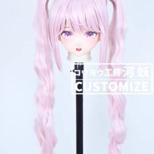 C-58-61 Customize Full Head Resin Cartoon Cosplay Japanese Character Anime Role Play Crossdress Kigurumi Mask With Back Shell