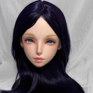 Customize Half Head Sweet Girl Resin Japanese Cartoon Anime Female Cosplay OR Kigurumi Doll Mask Drag Queen Prop Mask