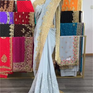 Indian Heavy Industries Embroidery Nail Bead 6-meter Large Sari Nepal Thailand Fashion Annual Conference Tourism