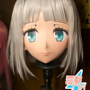 (KM9191)Top Quality Handmade Female Resin Full Head Cosplay Japanese Role Play Anime Anna Kigurumi Mask Crossdresser Doll
